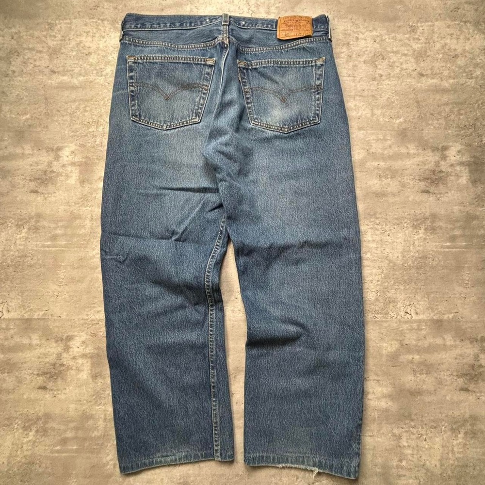 Levi's 501XX Jeans 36x27 Blue Vintage 90s Made in USA Button Fly Faded Denim